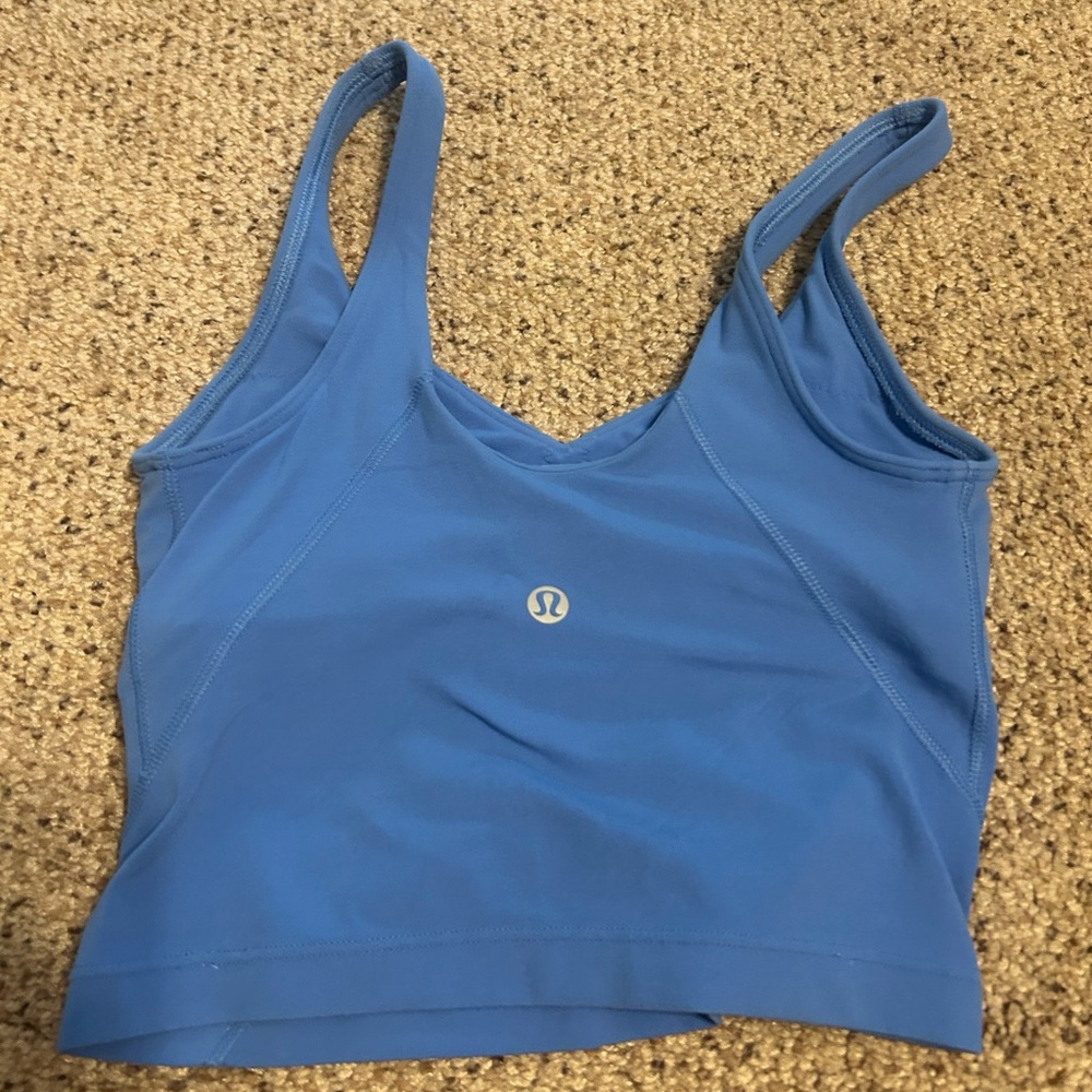 lululemon athletica Blue V-Neck Support Tank Top - Picture 3 of 7